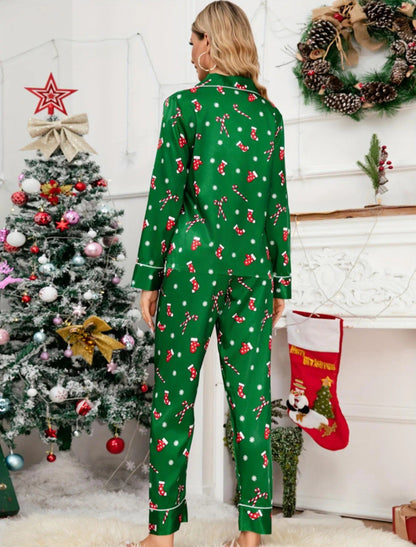 Silk Christmas Pajamas (2 Piece)