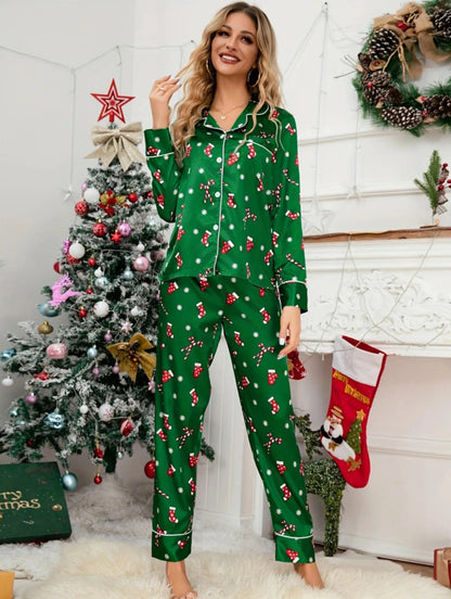 Silk Christmas Pajamas (2 Piece)